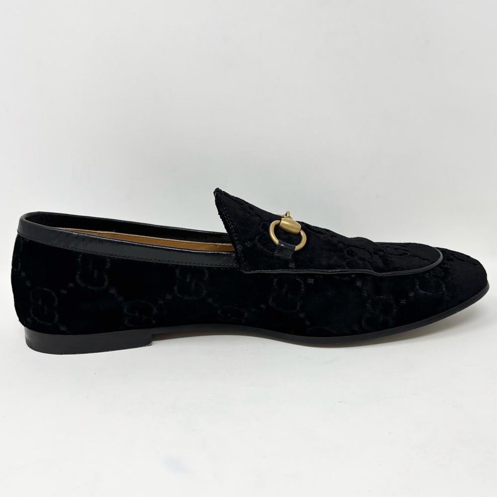 Gucci Jordaan GG Velvet Horsebit Loafers Black Nero/Nero Men’s Size 9.5 - Picture 6 of 16